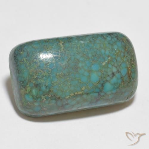 13.09 ct Turquoise Turquoise Stone, Natural Turquoise in Cushion Cabochon Shape for Sale