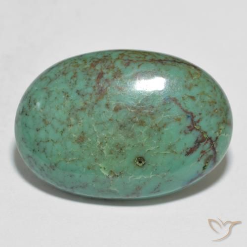 7.98 ct Oval Turquoise, 21.4 x 14.8 mm From China, Photo A