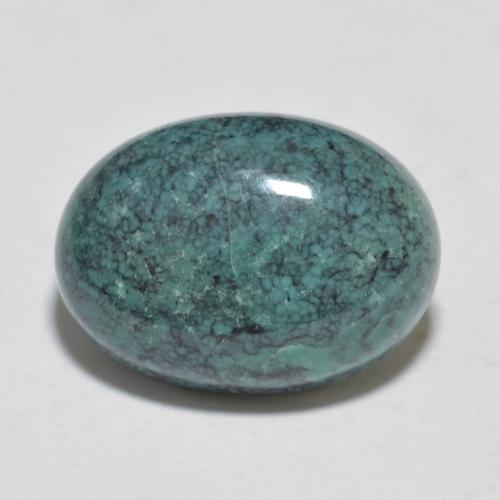 Turquesa Cabujón Óvalo de 6,81 ct de China, Dimensión 16,2 x 11,8mm, Claridad Opaco, Piedra preciosa natural No tratado, 1 pieza de Turquesa en color Verde azul, Dureza Mohs de 5 - 6, Photo A