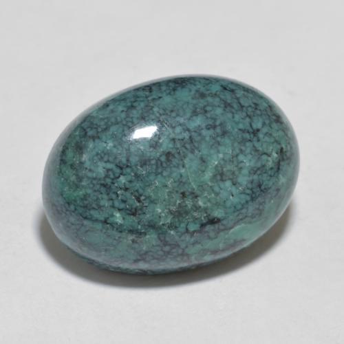 6.81 ct Turquoise Turquoise Stone, Natural Turquoise in Oval Cabochon Shape for Sale