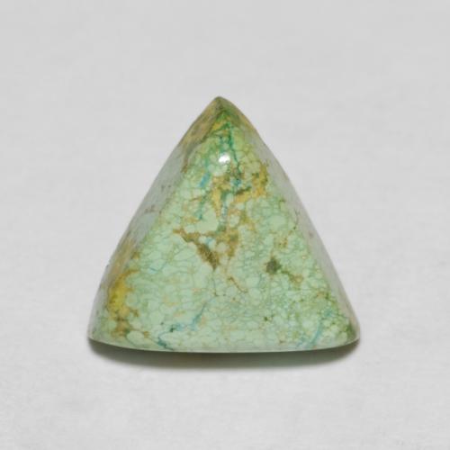 1.78ct Trillion Cabochon Multicolor Turquoise from China, Dimension 10 x 9mm, Natural untreated Gemstone, Opaque Clarity, 1 piece Turquoise in Multicolor Color, Mohs Hardness of 5 - 6, Photo A