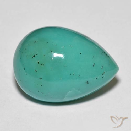 19.94 ct Turquoise Turquoise Stone, Natural Turquoise in Pear Cabochon Shape for Sale