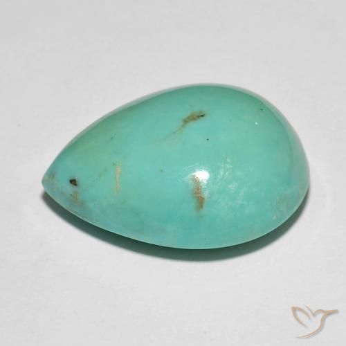 Turquoise Gemstone in 20 x 15 mm (calibrated) Size for Sale, Turquoise Stone in Bluish Green Color