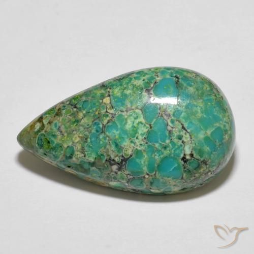 12.05 ct Pear Turquoise, 23.3 x 13.6 mm From China, Photo A