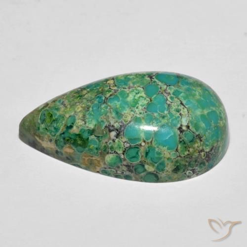 Turquoise Gemstone in 23.3 x 13.6 mm Size for Sale, Turquoise Stone in Greenish Blue Color