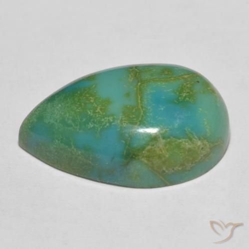 Turquoise Gemstone in 21.7 x 14.8 mm Size for Sale, Turquoise Stone in Bluish Green Color