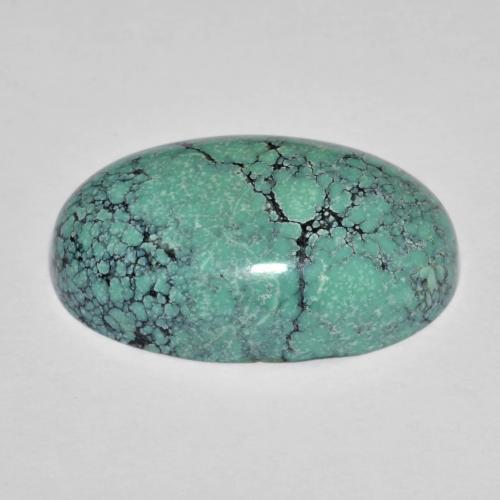 Turquoise Gemstone in 21.9 x 13.3 mm Size for Sale, Turquoise Stone in Electric Blue Tone Color