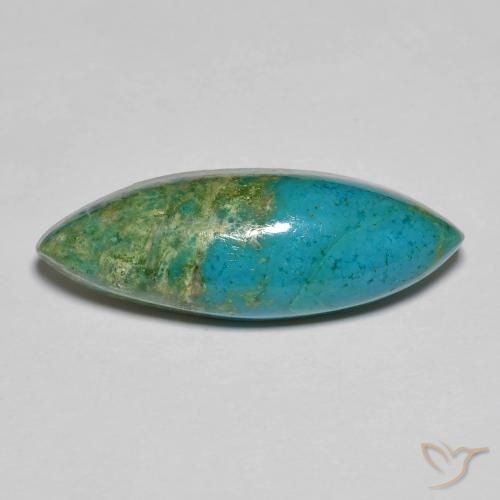 6.89 ct Marquise Turquoise, 22.8 x 8.2 mm From China, Photo A
