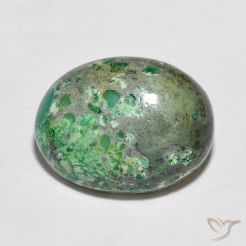 6.49 ct Multicolor Turquoise, 16.1 x 12.3 mm Oval Cut From China, Photo A