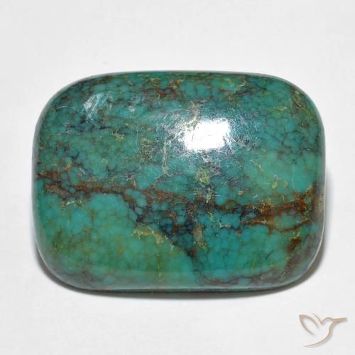 13.24 ct Turquoise Turquoise Stone, Natural Turquoise in Cushion Cabochon Shape for Sale