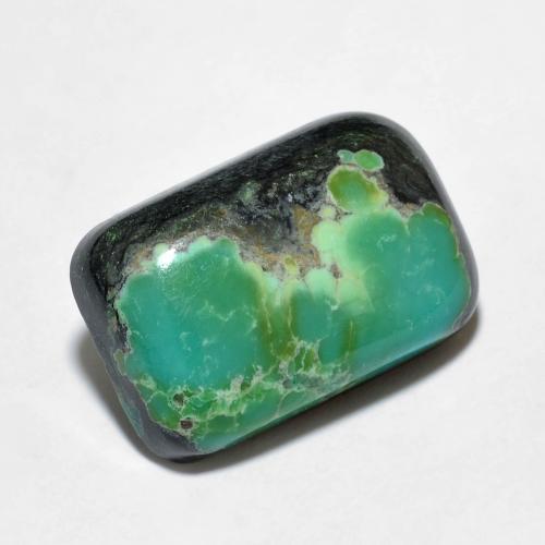 5.93 ct Multicolor Turquoise Stone, Natural Turquoise in Cushion Cabochon Shape for Sale