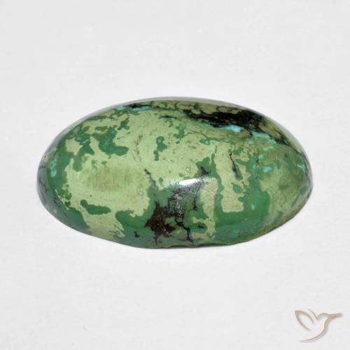 Turquoise Gemstone in 20 x 13.1 mm Size for Sale, Turquoise Stone in Apple Green Color