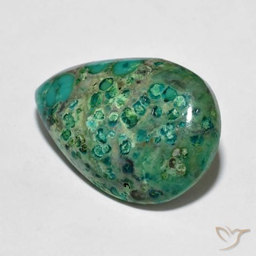 6.76 ct Turquoise Turquoise Stone, Natural Turquoise in Pear Cabochon Shape for Sale