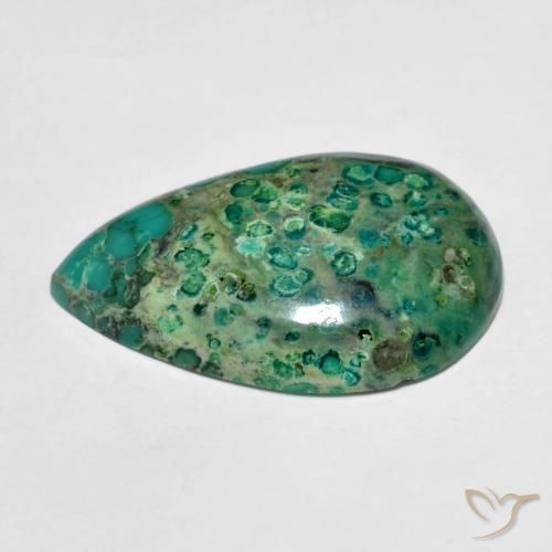 Turquoise Gemstone in 21.1 x 14.1 mm Size for Sale, Turquoise Stone in Medium Bluish Green Color