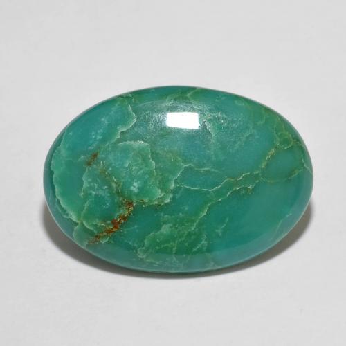 9.98 ct Turquoise Turquoise Stone, Natural Turquoise in Oval Cabochon Shape for Sale