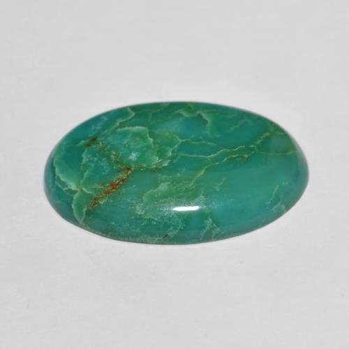 Turquoise Gemstone in 18.9 x 13.2 mm Size for Sale, Turquoise Stone in Sea Foam Green Color