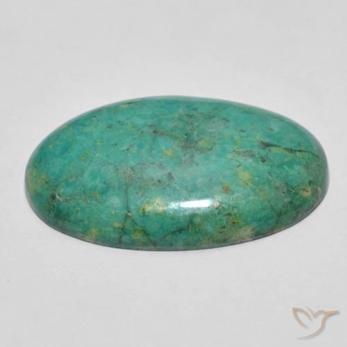 Turquoise Gemstone in 24.9 x 16.1 mm Size for Sale, Turquoise Stone in Blue Green Color