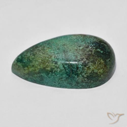 Turquoise Gemstone in 21.5 x 12.4 mm Size for Sale, Turquoise Stone in Dark Green Blue Color
