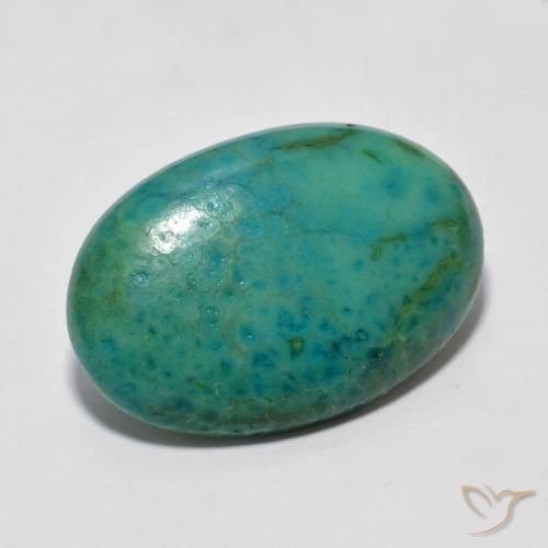 5.87 ct Turquoise Turquoise Stone, Natural Turquoise in Oval Cabochon Shape for Sale