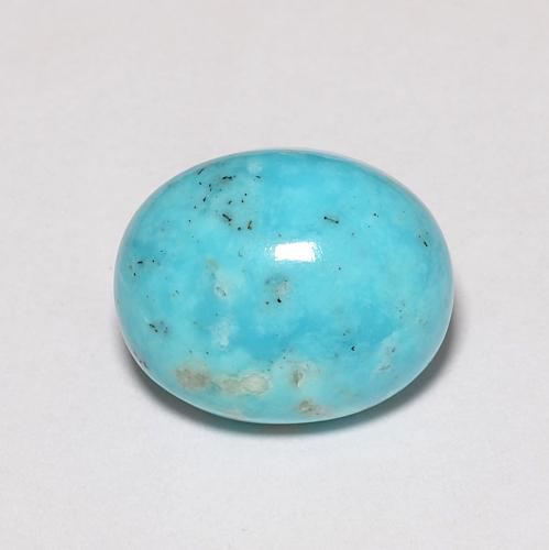 Turquesa Cabujón Óvalo de 3,3 ct de Estados Unidos, Dimensión 11,1 x 9mm, Claridad Opaco, Piedra preciosa natural No tratado, 1 pieza de Turquesa en color Cerceta medio, Dureza Mohs de 5 - 6, Photo A