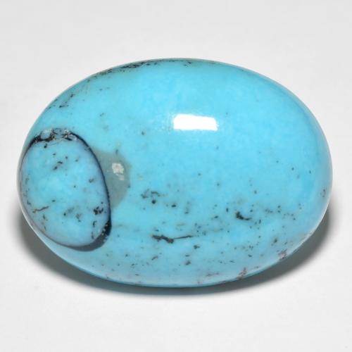 Turquesa Azul verdoso medio Ovalada de 17.84 ct de Estados Unidos, dimensión 24,7 x 18mm, piedra preciosa natural No tratado, claridad Opaco, Turquesa Cabujón Óvalo de 1 pieza, dureza de Mohs de 5 - 6 , Photo A