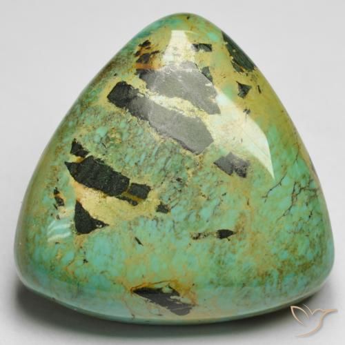 18.87 ct Trillion Turquoise, 21.1 x 20.1 mm From the United States, Photo A
