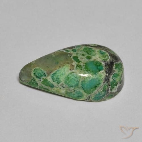 Turquoise Gemstone in 14 x 9 mm (calibrated) Size for Sale, Turquoise Stone in Dark Green Color