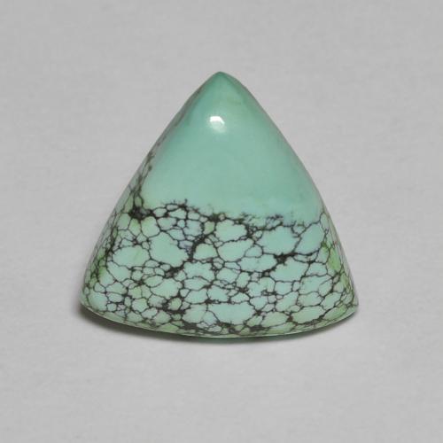 Turquoise Vert moyen Trillion 1,21 ct des Etats-Unis, Dimension 9,6 x 8,8mm, Pierre gemme naturelle Non traité, pureté Opaque , 1 pièce de turquoise trillion cabochon, dureté de Mohs de 5 à 6, Photo A