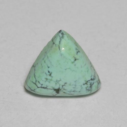 Turquoise Vert trillion cabochon 8,6 x 7,7mm des Etats-Unis, poids de 1,06 ct, pierre gemme naturelle Non traité de pureté Opaque , 1 pièce de turquoise, couleur : Vert clair, dureté de Mohs de 5 à 6, Photo A