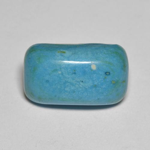 Turquoise cushion cabochon 6,75 ct des Etats-Unis, dimension 16,5 x 9,6mm, pierre gemme naturelle Non traité, pureté Opaque , 1 pièce Turquoise de couleur Sarcelle, dureté Mohs de 5 à 6, Photo A