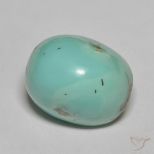 18.01 ct Turquoise Turquoise Stone, Natural Turquoise in Oval Cabochon Shape for Sale
