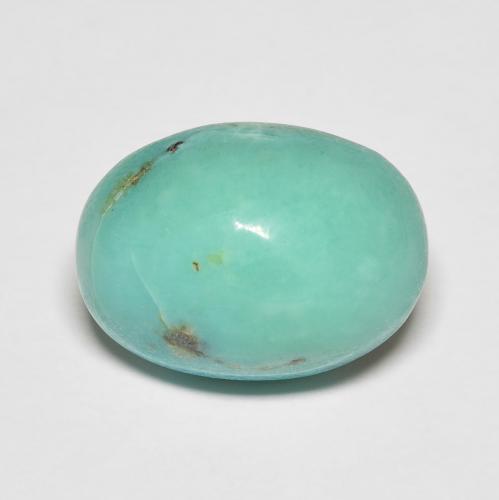 Turquesa Cabujón Óvalo de 14,7 x 10,9mm de Estados Unidos, peso de 8.52 ct, piedra preciosa natural No tratado en claridad Opaco, Turquesa de 1 pieza - Color: Cerceta claro, dureza Mohs de 5 - 6, Photo A