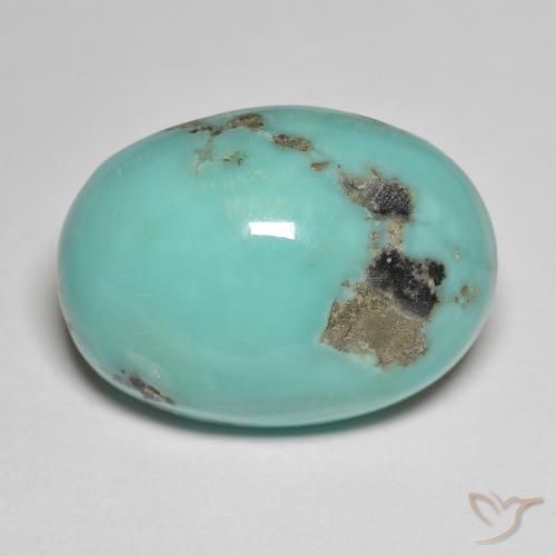 Turchese verde blu da 26,92 ct, taglio ovale da 22,6 x 16,7 mm dagli Stati Uniti, Photo A