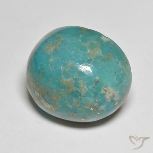 16.08 ct Turquoise Turquoise Stone, Natural Turquoise in Oval Cabochon Shape for Sale