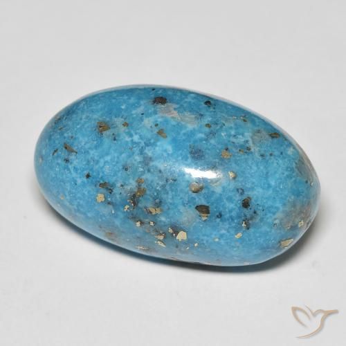 20.84 ct Turquoise Turquoise Stone, Natural Turquoise in Oval Cabochon Shape for Sale