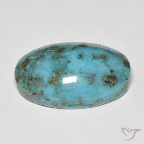 Turquoise Gemstone in 22.7 x 15.4 mm Size for Sale, Turquoise Stone in Teal Color