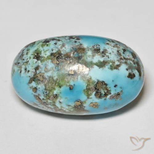 Turchese verde blu da 42,14 ct, taglio ovale da 28 x 16,9 mm dagli Stati Uniti, Photo A