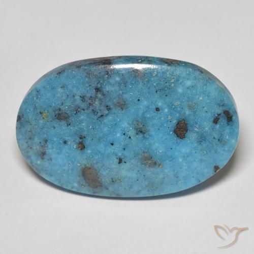 Turquesa Cabujón Óvalo de 24,8 x 15,9mm de Estados Unidos, peso de 19.46 ct, piedra preciosa natural No tratado en claridad Opaco, Turquesa de 1 pieza - Color: Cerceta, dureza Mohs de 5 - 6, Photo A