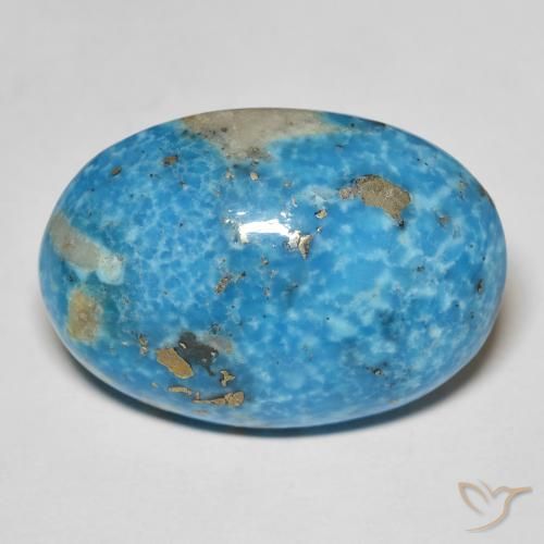 Turquesa Cabujón Óvalo de 26,1 x 18,4mm de Estados Unidos, peso de 35.08 ct, piedra preciosa natural No tratado en claridad Opaco, Turquesa de 1 pieza - Color: Cerceta, dureza Mohs de 5 - 6, Photo A