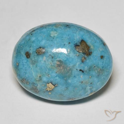 19.84ct Natural Dark Greenish Blue Turquoise, Oval, Opaque