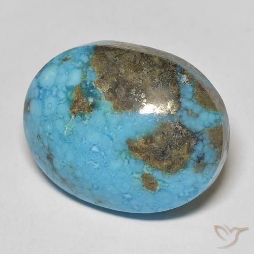 21.38 ct Turquoise Turquoise Stone, Natural Turquoise in Oval Cabochon Shape for Sale