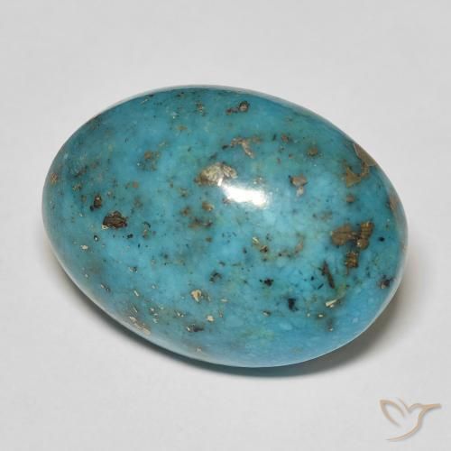 25.93 ct Turquoise Turquoise Stone, Natural Turquoise in Oval Cabochon Shape for Sale