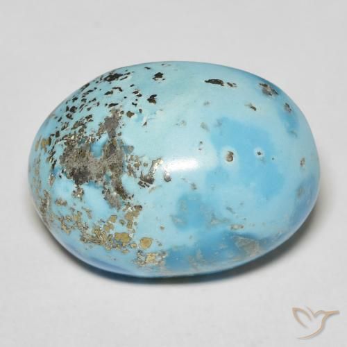 16.15 ct Turquoise Turquoise Gemstone, Turquoise Gem in Oval Cabochon Shape for Sale.