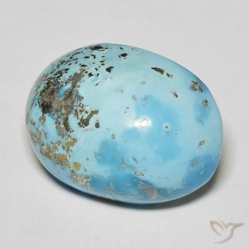 16.15 ct Turquoise Turquoise Stone, Natural Turquoise in Oval Cabochon Shape for Sale