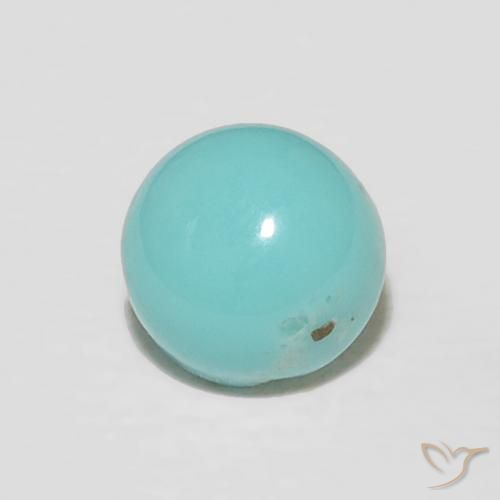 Turchese verde blu da 0,66 ct, taglio rotondo da 5,1 mm dagli Stati Uniti, Photo A