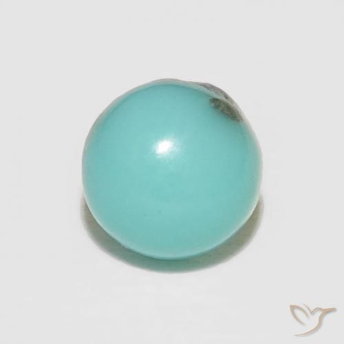 0.71 ct Blue Green Turquoise, 5.2 mm Round Cut From the United States, Photo A