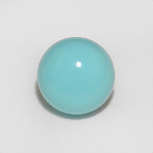 0.61 ct Blue Green Turquoise, 5 mm Round Cut From the United States, Photo A
