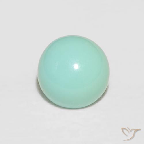 0.57 ct Blue Green Turquoise, 5 mm Round Cut From the United States, Photo A