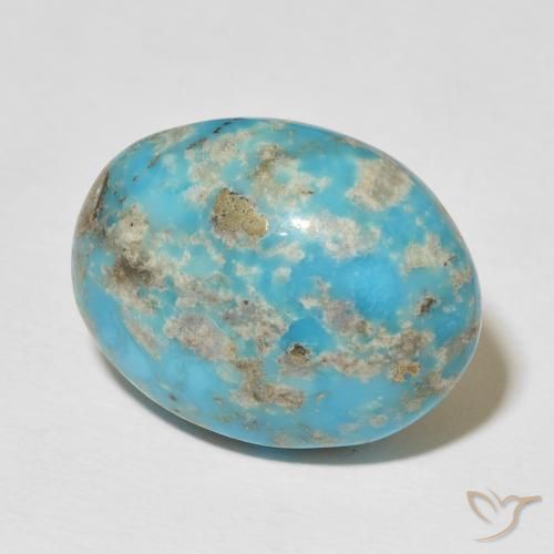 23.17 ct Turquoise Turquoise Stone, Natural Turquoise in Oval Cabochon Shape for Sale