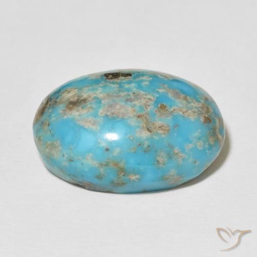 Turquoise Gemstone in 21.4 x 16.3 mm Size for Sale, Turquoise Stone in Medium Greenish Blue Color